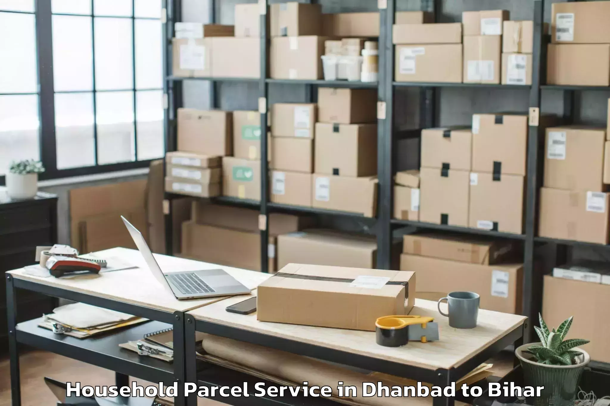 Dhanbad to Jahanabad Household Parcel Booking